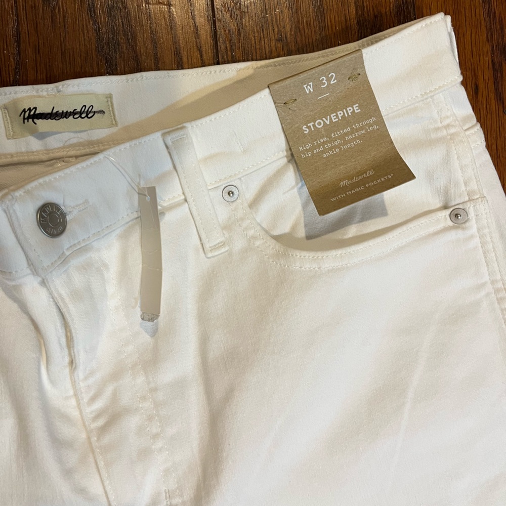 Madewell Women's Cream Jeans - Picture 3 of 12